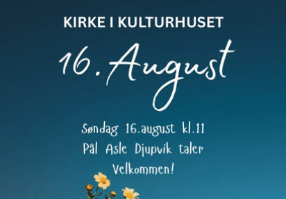 Sentrumkirken – søndag 16.08 kl 1100